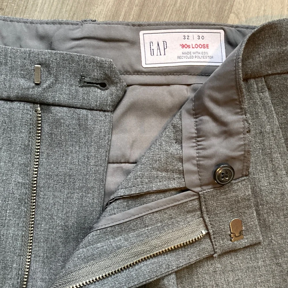 GAP 90s Loose 365 Relaxed Pleated Trousers Baggy Fit Minimalist 32x29.5" - Picture 8 of 15